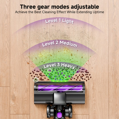 Vacuum Cleaner, 51-68KPa Vertical Vacuum Cleaner, Three-speed Adjustment, 45 Minutes Of Life, Detachable, LED Floor Brush, Lightweight Handheld Vacuum Cleaner, Suitable For Pet Hair/carpet/floor.