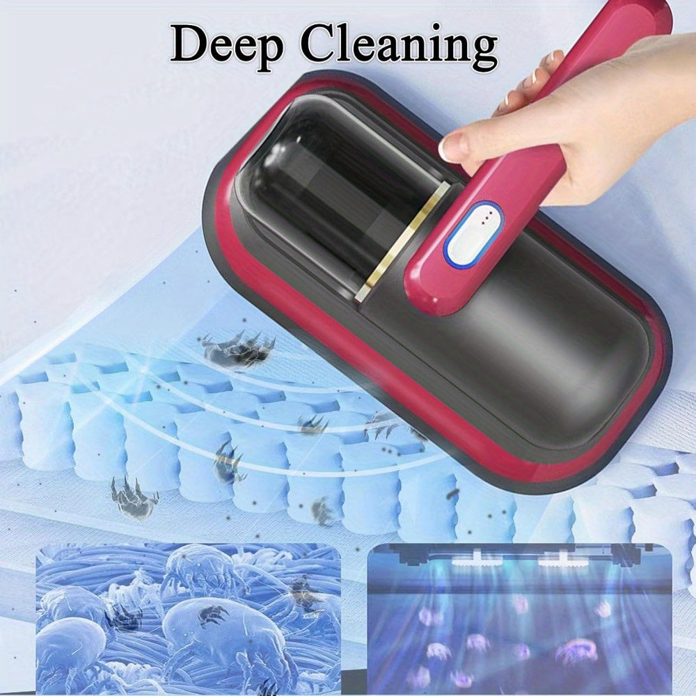 Cordless Mattress Vacuum Cleaner with Ultrasonic Heating & HEPA Filtration – Portable Bed Vacuum for Dust Mites, Pet Hair, Sofas, Upholstery & Carpets