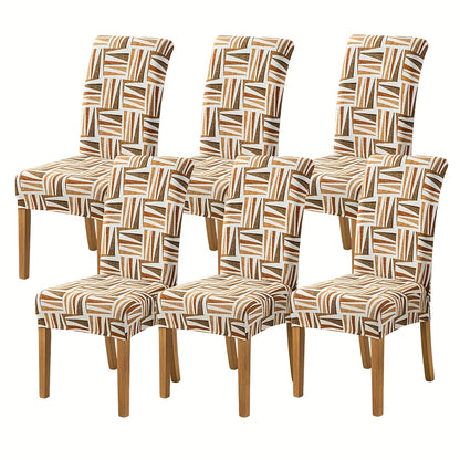 Chair Covers Slipcovers Set Of 4 And 6, Spandex Super Fit Stretch Removable Washable Kitchen Parsons Protector for Dining Room, Hotel, Ceremony