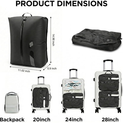 Travel Vacuum Storage Bag With Electric Pump- Reusable Luggage Space-saving Compression Bag, Suitable For Carry-on Luggage And Personal Belongings, Suitable For Family Vacations And Luggage Organizer For Large Items