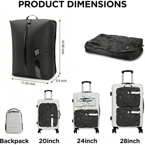 Travel Vacuum Storage Bag With Electric Pump- Reusable Luggage Space-saving Compression Bag, Suitable For Carry-on Luggage And Personal Belongings, Suitable For Family Vacations And Luggage Organizer For Large Items