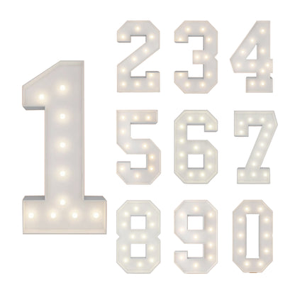 3/4ft LED Up Numbers Pre-Cut Frame Giant Marquee Numbers Mosaic Numbers for Balloons For party, birthday Decoration