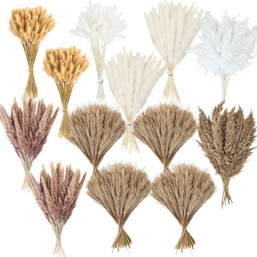 110/300pcs Dried Pampas Grass Decor, Dried Flower Bouquets for Wedding, Home, Centerpiece Table, Modern Home, Western Living Room, Nursery, Boho Room, Beach, Women'S Office, And Boho Decor