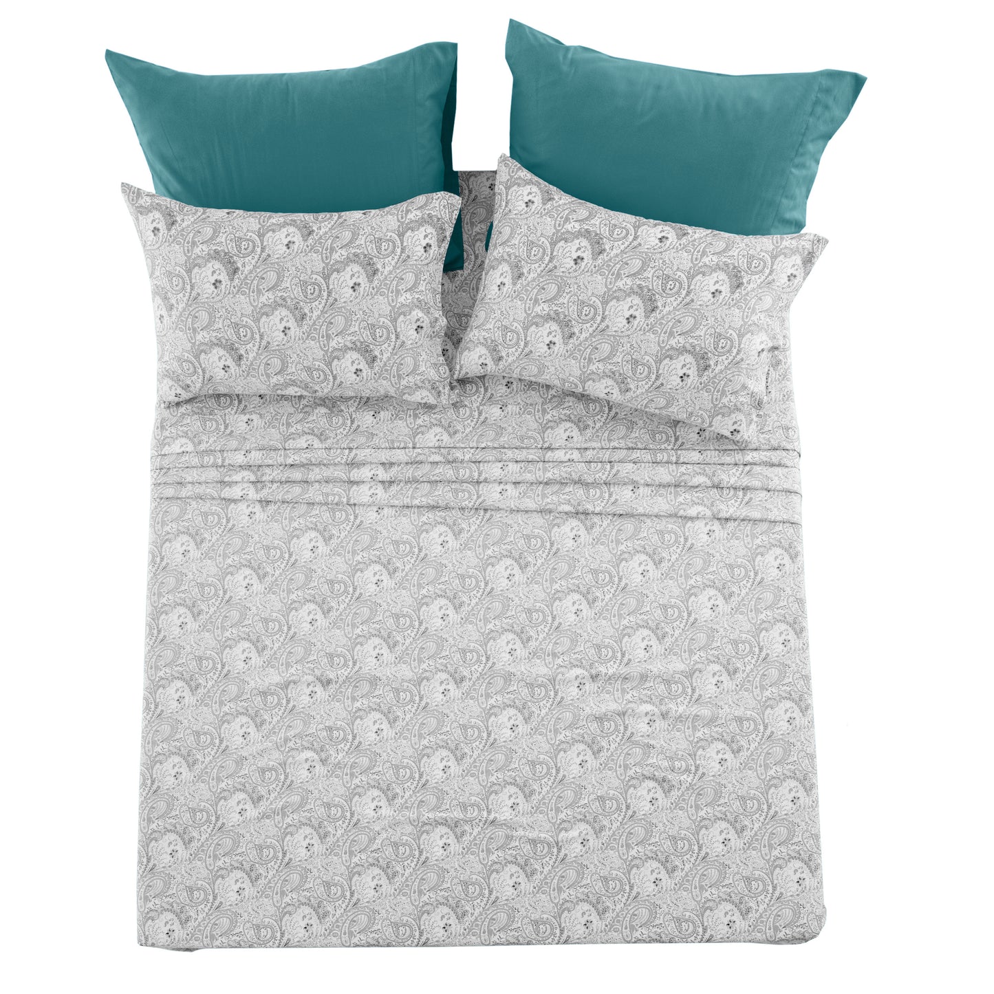 6/4 Piece Paisley Bed Sheet Set – Soft Brushed 100% polyester Wrinkle Free Sheets, Deep Pocket Fitted Sheet, Luxurious Printed Bed Sheets, All-Season Comfort