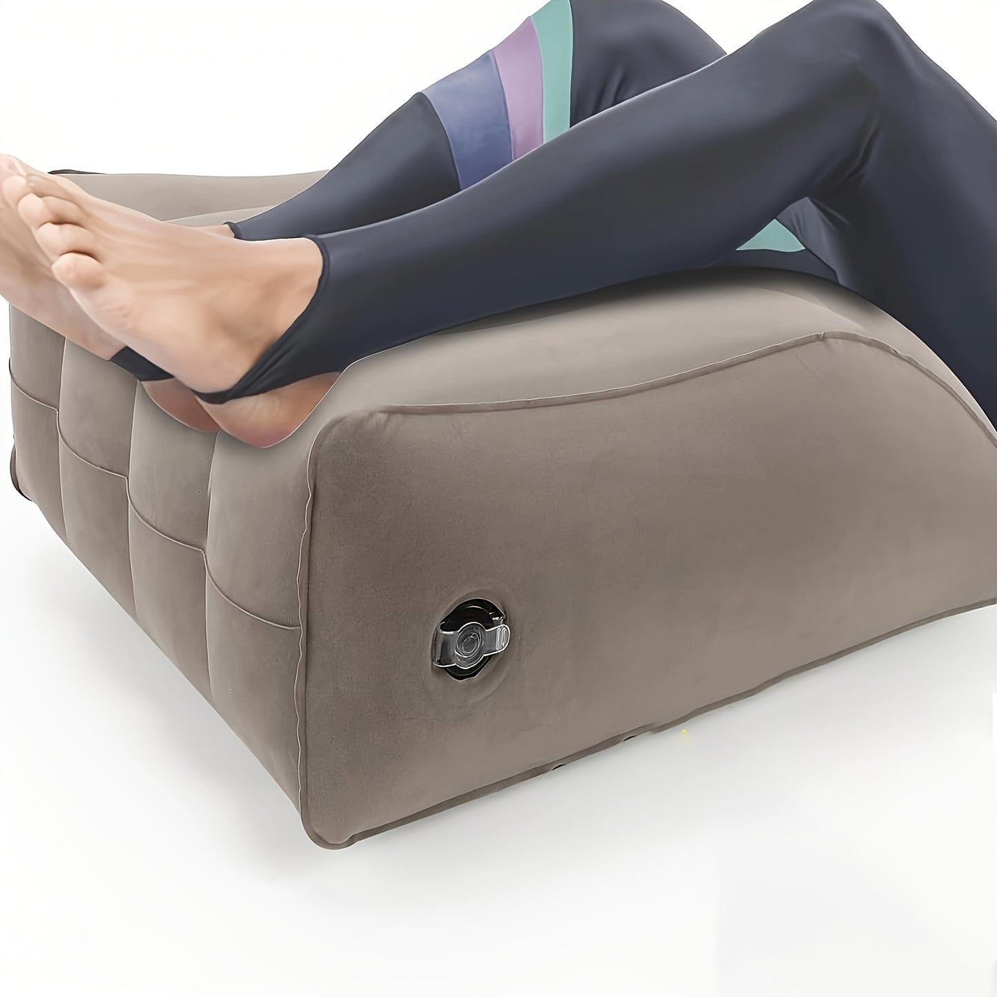 Inflatable Leg and Knee Support Cushion, Inflatable Leg Raise Pillow, for Swelling, Body Locator, Lightweight Wedge Pillow, for Sleep, Ergonomic Design, for Sleep, Leg Raise, for Bed, Travel, Camping(Gray)