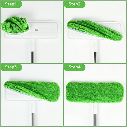 Microfiber Mop Pads 15-Pack Compatible with Swiffer Sweeper Reusable Washable Wet Dry Mopping Cloths Refill Pads for Hardwood Vinyl Tile Floors