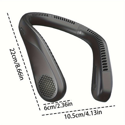 Bladeless Neck Fan Rechargeable, 4 Speed Hands-Free Portable Neck Fan 66 Vents 4-16 Hours Battery, Type-C USB Wearable Cooling Fan Lightweight for Outdoor Hiking Travel BBQ Picnic Fishing Jobsite