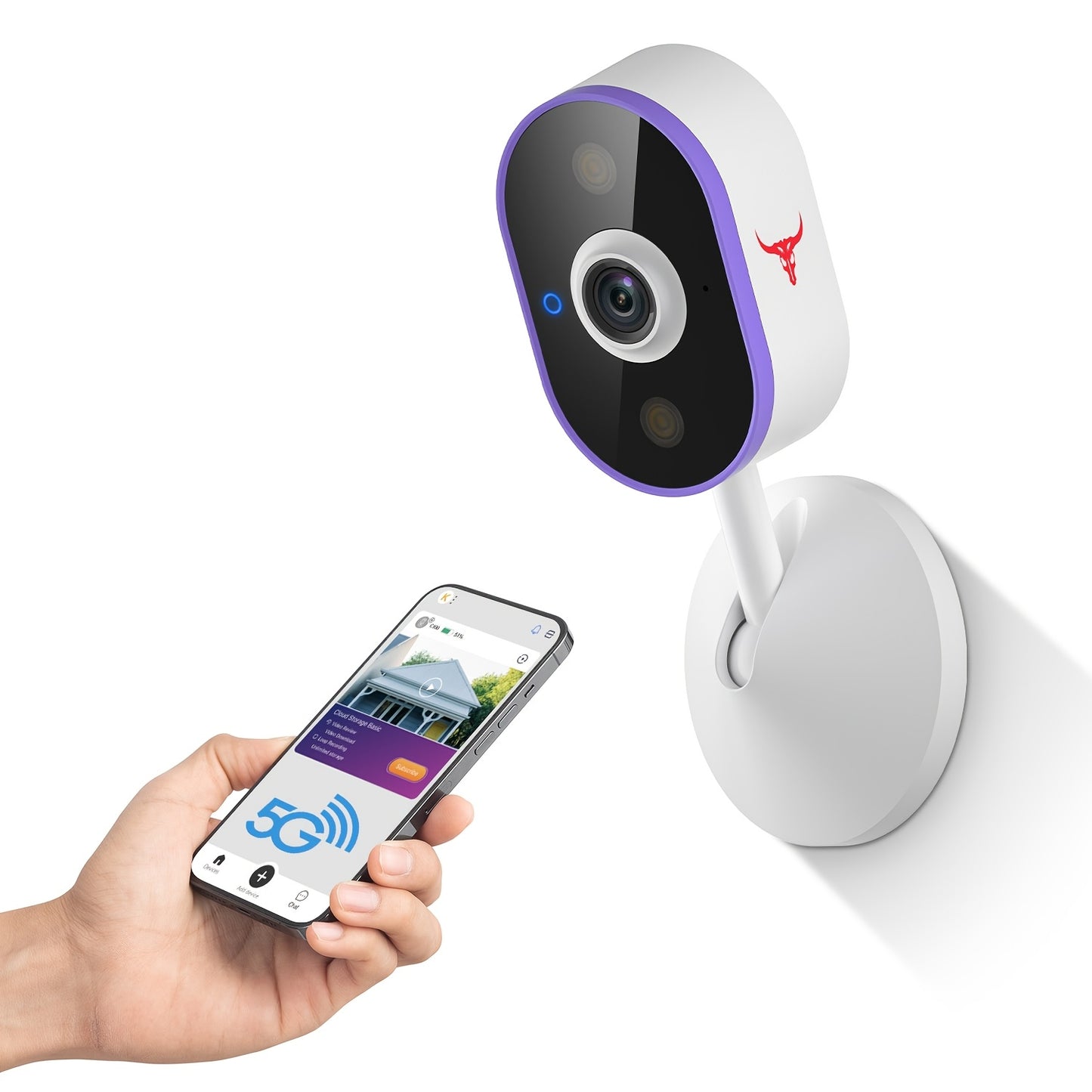 1440P Wireless Smart Doorbell, Wifi Camera, Night Vision Function, Artificial Intelligence Snapshot, Rechargeable Battery, Photo And Video Taking, Two-Way Intercom, Local Storage