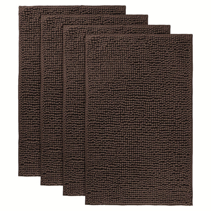 Chenille Bathroom Rug Extra Soft Absorbent Bath Mats for Bathroom Floor, Water Absorbent, Machine Washable