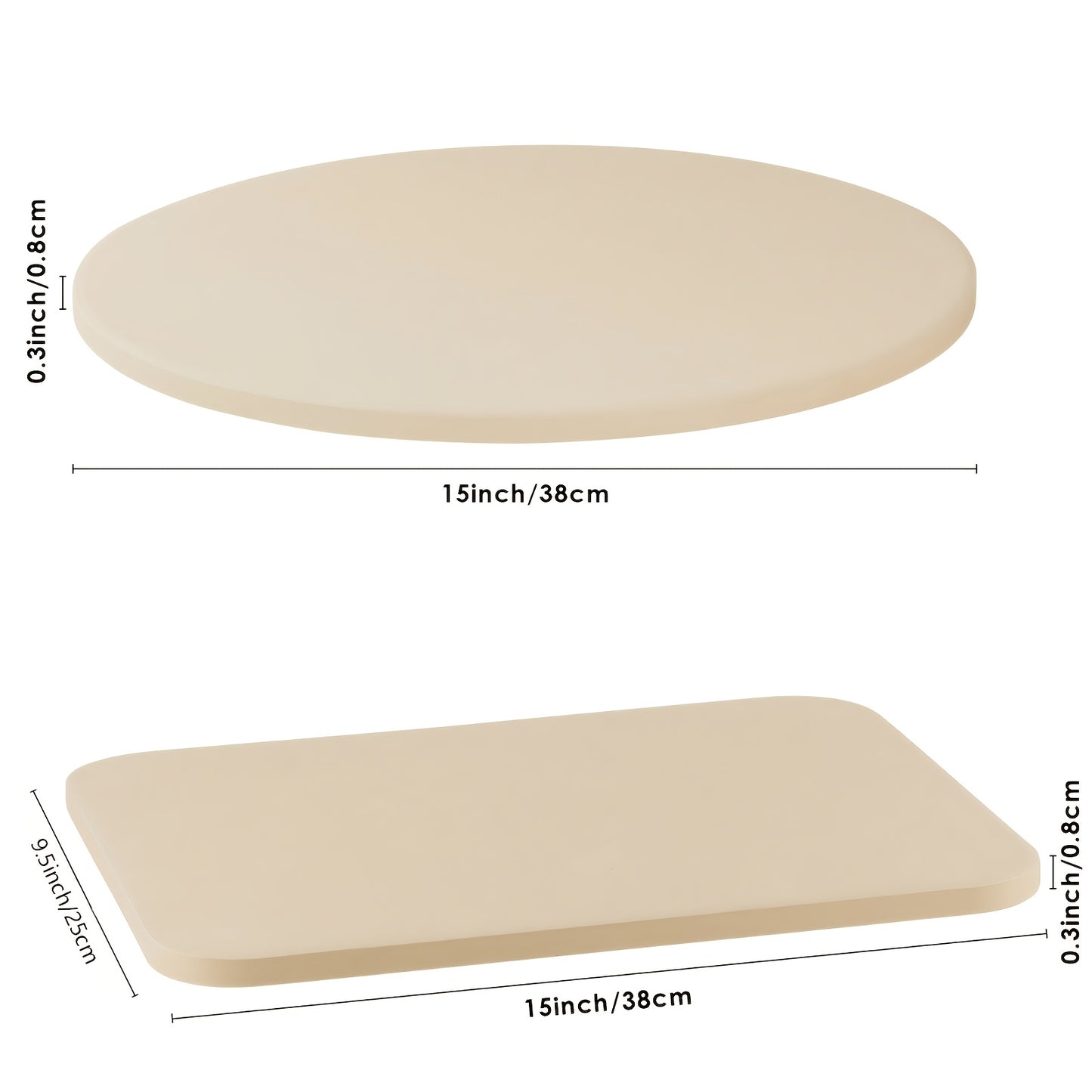 Pizza Stone, Heavy Duty Cordierite Pizza Pan for Oven And Grill, Thermal Shock Resistant Baking Stone for Bread, 15 X 11.8 Inch Rectangular, 4.5 Lbs