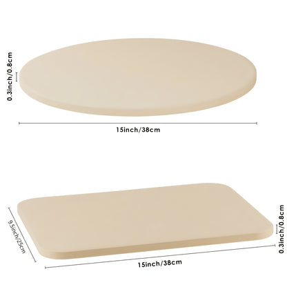 Pizza Stone, Heavy Duty Cordierite Pizza Pan for Oven And Grill, Thermal Shock Resistant Baking Stone for Bread, 15 X 11.8 Inch Rectangular, 4.5 Lbs