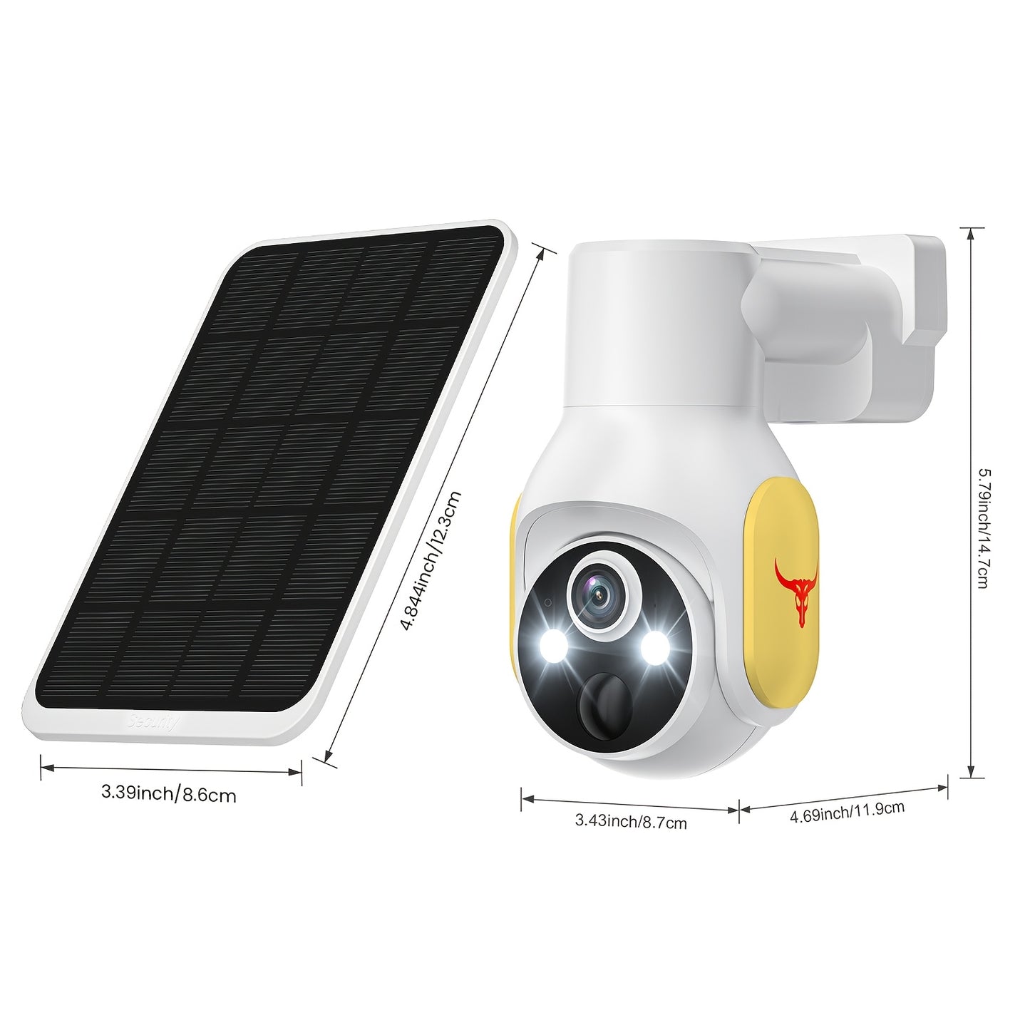 Solar Security Camera Wireless Outdoor 4G | 960P Color Night Vision PIR Motion Detection Two-Way Talk Cloud Storage | Battery Powered Home Security Camera 2.4GHz