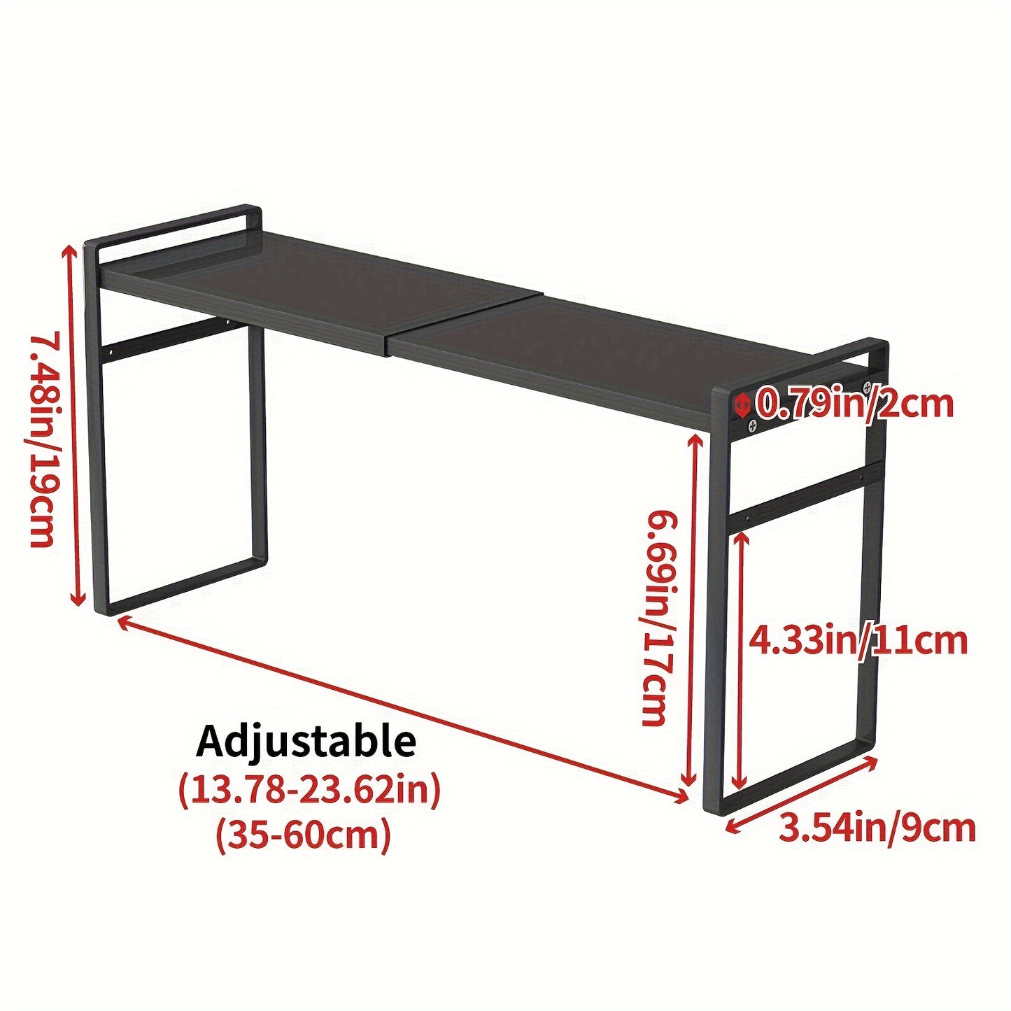 1pc Small Narrow Tall Shelf for Kitchen Windowsill Organizer Stackable Shelves Bathroom Sill Thin Shelves for Narrow Spaces Counter Top Racks Scalable Window Plant Rack, Standing Shelf, Standing Shelf