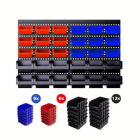 30PCS RED & BLUE & BLACK