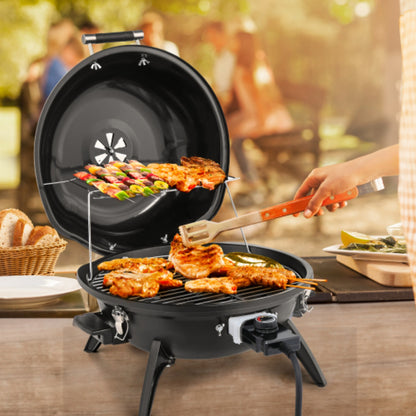 Smokeless Electric Indoor Grill with 1.12 SQ Ft Griddle & Warming Rack, Adjustable Temp 200-425°F, Vertical Design & Pull-Out Drip Pan for Steak, BBQ, Panini, Camping - Easy Clean 304 Stainless Steel