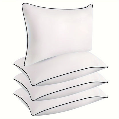 2/4pcs, Firm Supportive Sleep Pillow, Hotel-Grade Cool-to-the-Touch Feel, Filled with Premium Soft Fiber, Suitable for Back, Stomach, Or Side Sleeping Positions, Ideal Sleep Solution, Valentine's Day Gift, Presidents' Day