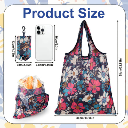 18/36pcs Reusable Grocery Bags - Foldable, Cute Tote Bags - Waterproof Nylon36