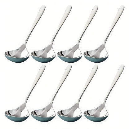 4/8/12pcs Durable Stainless Steel Long-Handled Soup Spoons, Perfect for Soup, Porridge And Hot Pot Restaurants, It Is The Ideal Kitchen Utensil