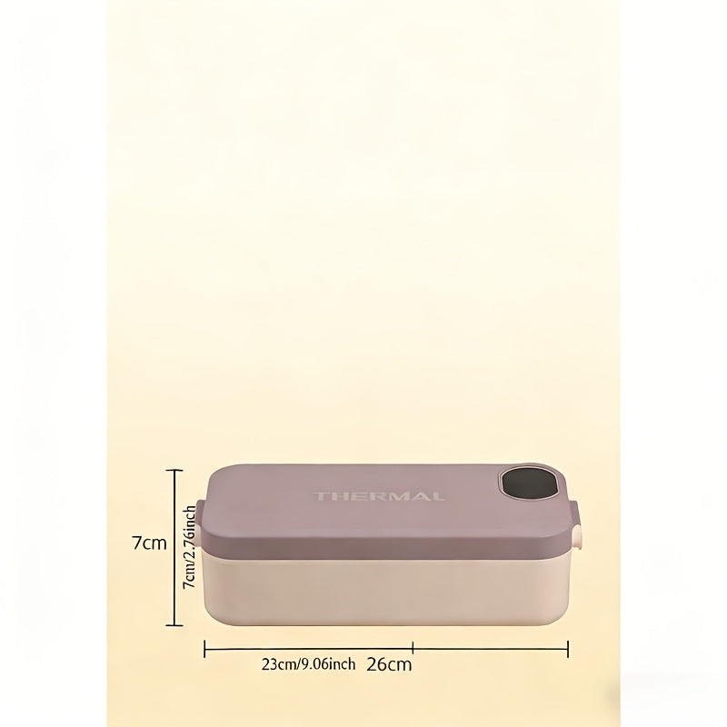 3in 1 Lunch Box Food Heater, Lunch Box, Pink Stainless Steel Adjustable Temperature Portable Thermal Insulation Lunch Box | Household Travel Heating Lunch Box | Bento Box USB Plug-in Type