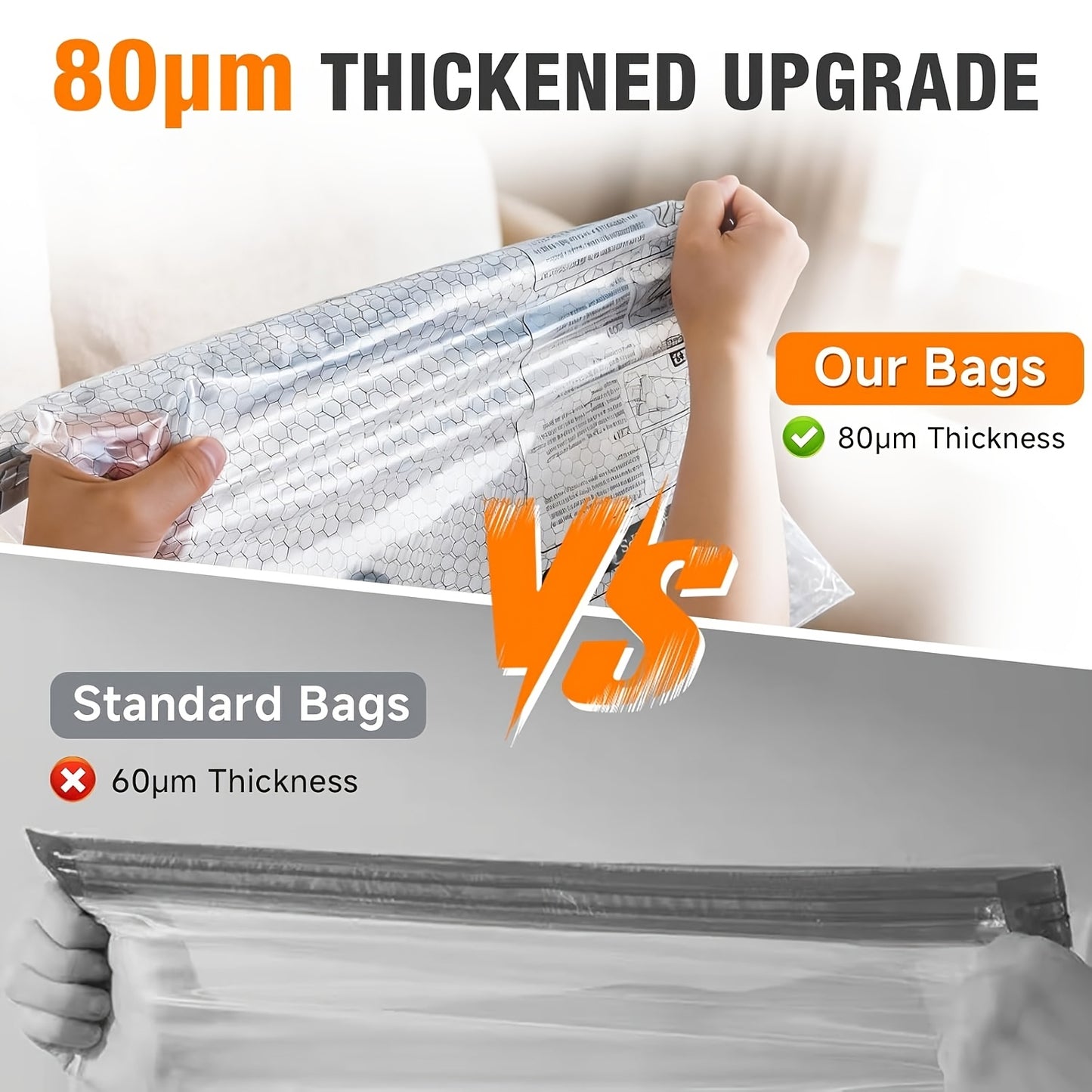 24 Pack Travel Compression Bags with Pump, Vacuum Storage Pouches for Clothing, Space Saving Sealing Bags for Backpack And Suitcase