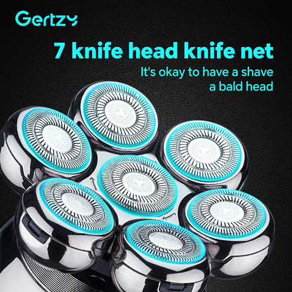 The Grooming Kit for Bald Men: 5-in-1 Electric Head Shaver with Rotary Blades, Clippers, Nose Trimmer, Brush & Massager - Cordless & Rechargeable!