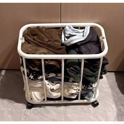 Household Laundry Basket, High Quality, for Bathroom, Yoga Mat and Fitness Equipment Storage, Large Capacity Slim Laundry Hamper with Wheels, Laundry Baskets