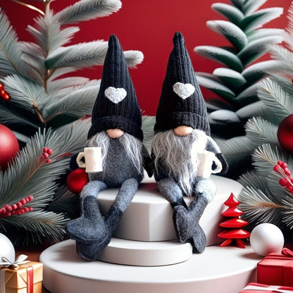 Gnome Home Decor 2pcs Set – Collectible Holiday Gnomes Figurines for Living Room, Bedroom, Office, Birthday & Party Decorations, Gifts for Men & Women