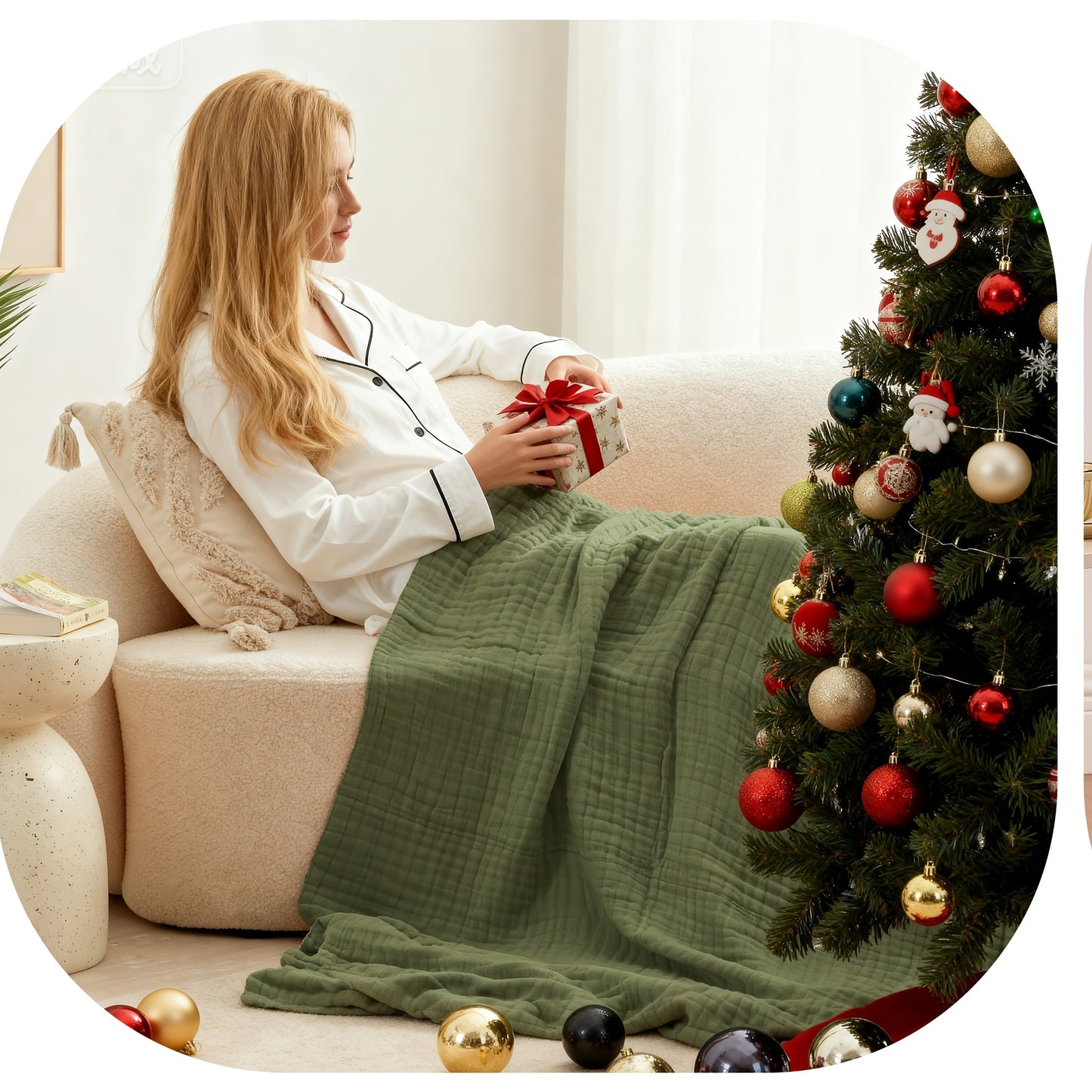 New Year 6 Layer 100% Muslin Blanket, Muslin Blanket For Couch Bed, Gauze Blanket For Adult, Lightweight And Breathable Blanket All Season