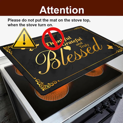 Heat-Resistant Scratch-Proof Glass Cooktop & Appliance Protector - Dishwasher/S Washer/Dryer Safe Cover, Expands Counter Space, Elegant /White Stove Cover for Ovens, Dishwashers, Washing Machines - Compatible with most Glass Surfaces