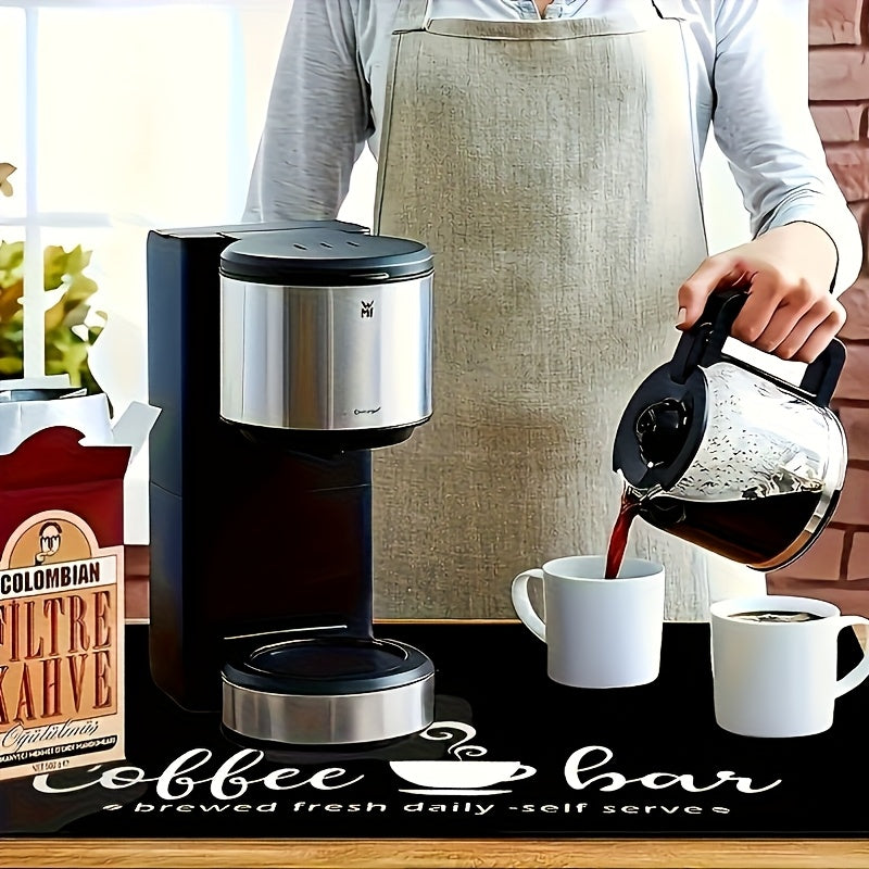 Multi-functional Mat, Coffee Machine Mat, Dish Drying Mat, Bohemian-themed Coffee Bar Mat, Suitable for Coffee Station Accessories and Storage Boxes, Absorbent for Dishwashers, Suitable for Kitchen Counters, Coffee Machine Mat Gift