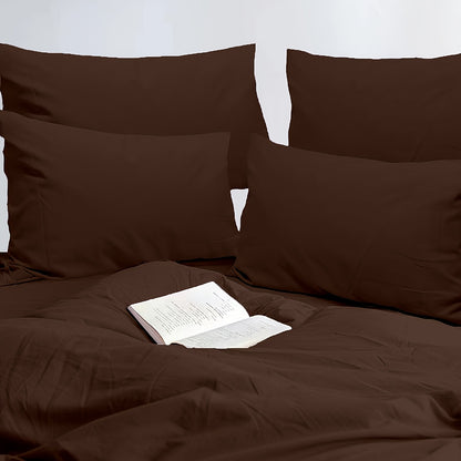 4pcs Softtouch Microfiber Pillowcases - 90Gsm Brushed Wrinkle & Envelope Closure Pillow Covers, Polyester, Multi-Color Options for All Bed Sizes, 1000Tc