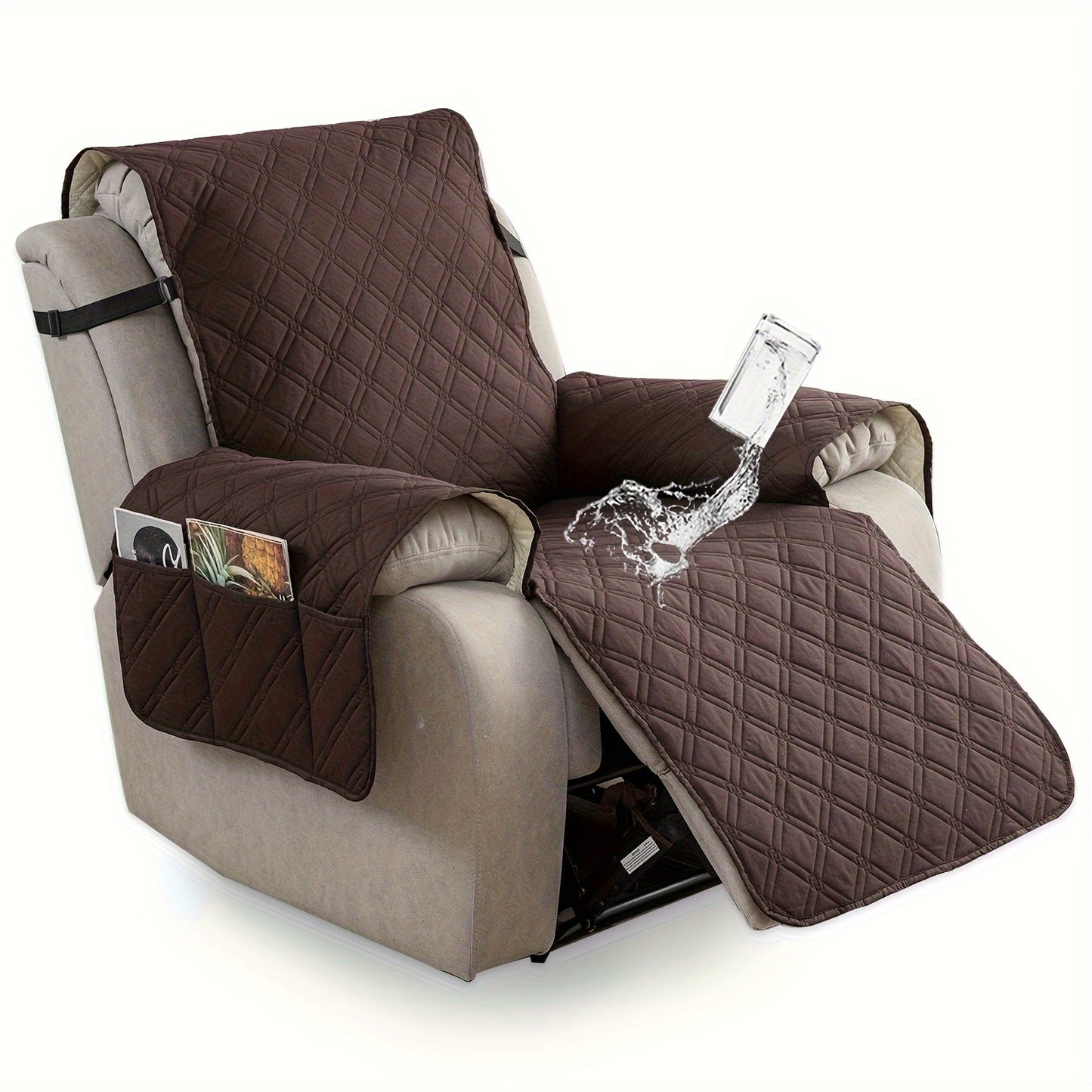 Multi-functional 23-inch Recliner Cover With Practical Pockets - Easy To Install, Scratch-resistant, Machine Washable, Suitable For Outdoor Use And Pet Protection, Easter Decoration