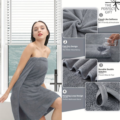 8pcs Extra Large Bath Towels Set 35" X 70", Premium Towel Set for Bathroom Gym Oversized Bath Sheet Ultra-Soft Luxury Thick Lightweight Highly Absorbent Fast Dry Towel for Daily Use, 750GSM