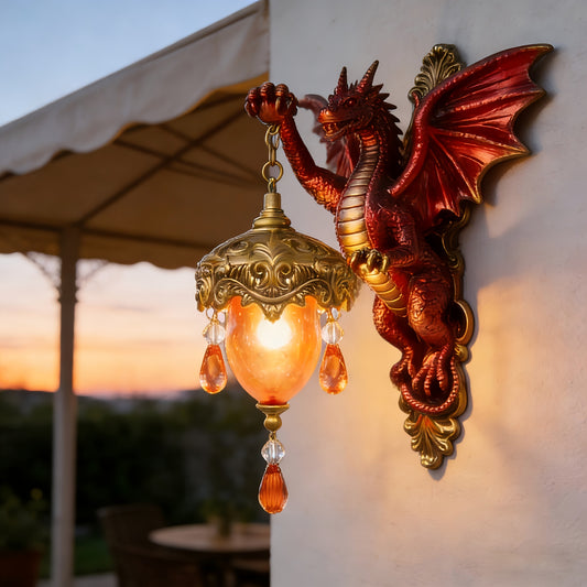 Dragon Wall Light LED Night Light - Flame Red Dragon Claw Lava Glow Warm Orange Red Gradient Fantasy Atmosphere Lamp for Bedroom Hotel Restaurant Holiday Gift
