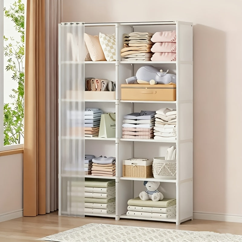 Single/Double Row Multi-Purpose Storage Rack, Easy to Install, 15.75/31.5-Inch Simple Clothing Storage Cabinet, Dustproof And Clutter-Free Bookcase, Suitable for Offices, Classrooms, Living Rooms, Bedrooms, Dormitories, for Organization And Storage
