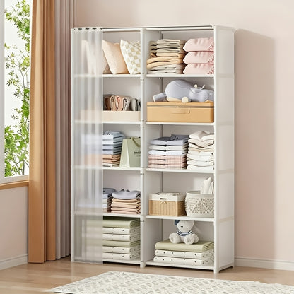 Single/Double Row Multi-Purpose Storage Rack, Easy to Install, 15.75/31.5-Inch Simple Clothing Storage Cabinet, Dustproof And Clutter-Free Bookcase, Suitable for Offices, Classrooms, Living Rooms, Bedrooms, Dormitories, for Organization And Storage