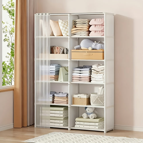 Single/Double Row Multi-Purpose Storage Rack, Easy to Install, 15.75/31.5-Inch Simple Clothing Storage Cabinet, Dustproof And Clutter-Free Bookcase, Suitable for Offices, Classrooms, Living Rooms, Bedrooms, Dormitories, for Organization And Storage