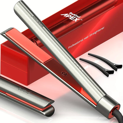 2-in-1 Hair Straightener Flat Iron | 460°F Straightener And Curler for All Hairstyles | UltraSmooth Tech | 15s Fast Heating & Temp Memory | Gift Set for Girls Women