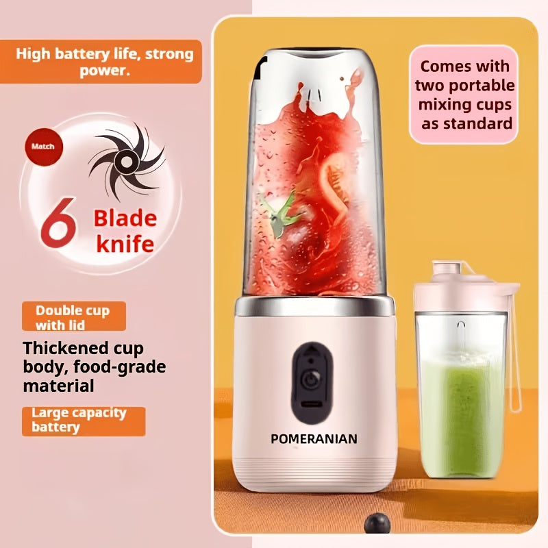 A Compact Electric Blender for Juices, Coffee, Milkshakes, And Smoothies. It's Rechargeable And Easy to Carry, Perfect for Outdoor Activities And As a Camping Gift