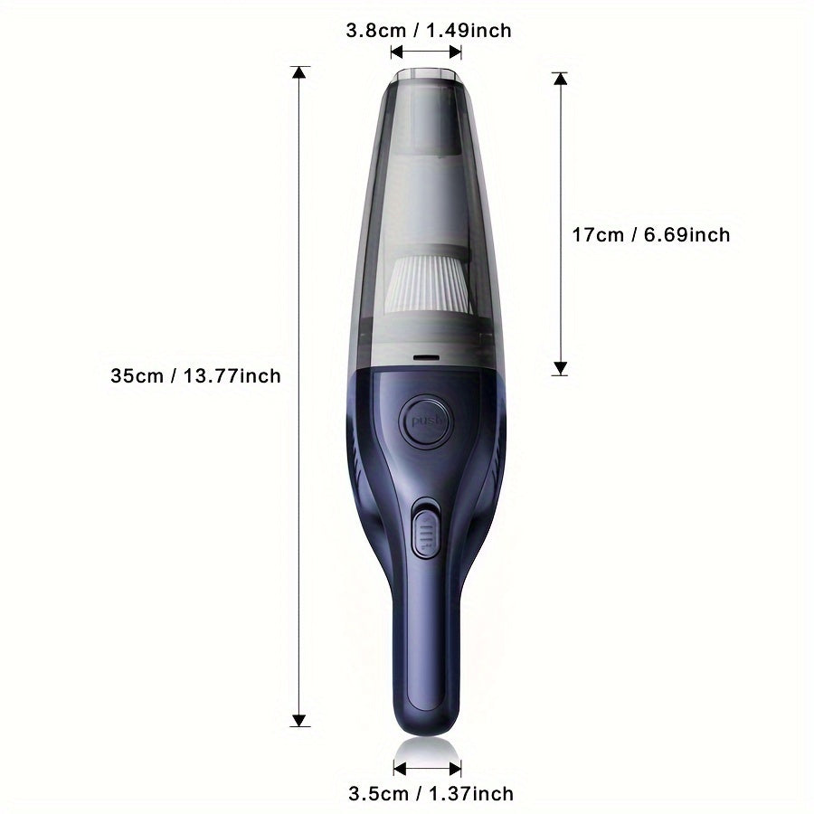 Handheld Cordless Vacuum Cleaner with Powerful Suction – Portable USB Rechargeable Mini Vacuum with Multiple Accessories for Car, Home, Office & Tight Spaces