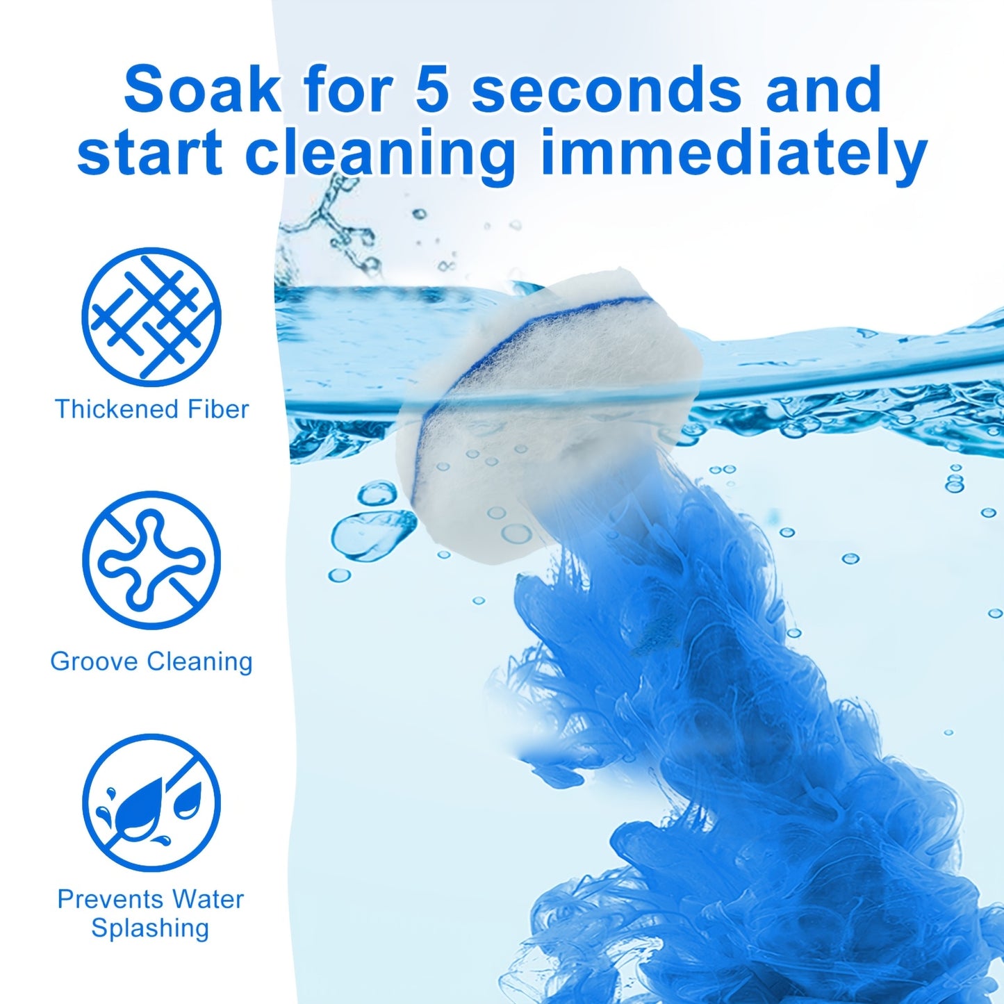 120/58 Count Toilet Wand Refills Without Handle, Disposable Fiber Toilet Wand Refills Compatible with CloroxxBrands Wand, Upgraded Fiber Brush Refills for Toilet Bowl Cleaning