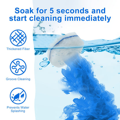 120/58 Count Toilet Wand Refills Without Handle, Disposable Fiber Toilet Wand Refills Compatible with CloroxxBrands Wand, Upgraded Fiber Brush Refills for Toilet Bowl Cleaning