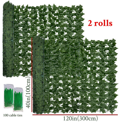 Artificial Ivy Privacy Fence Screen – UV-Resistant Faux Ivy Hedge Panel for Outdoor Patio, Garden, Balcony & Fence Cover | Realistic Greenery Wall Decor | Multiple Sizes Available
