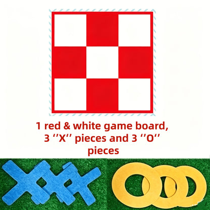 Large Outdoor Chess Board Game Set – Giant Checkerboard with Chess Pieces & Storage Bag, Multiplayer Team Game for Indoor Outdoor Camping, Family Backyard Fun, Holiday Party Game, Red & Blue