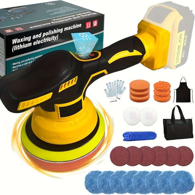 Cordless Car Polisher for Dewalt 20V Battery, Polisher And Damper, 6 Variable Speeds, Up to 6800 Rpm, Cordless Polisher for Car Detailing/polishing/waxing (battery Not Included). A Perfect New Year's Gift Or Christmas Present for Men And Husbands.