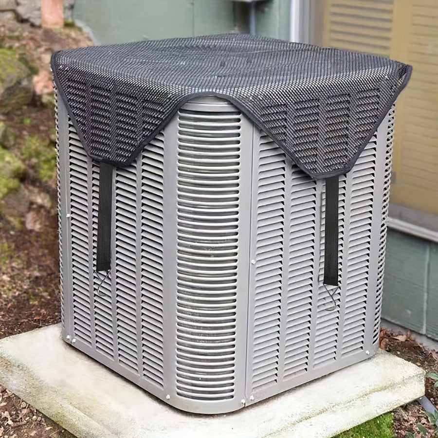 1pc Premium Outdoor Air Conditioner Cover - Super Durable, Water Resistant, Windproof - Dust & Cold Air Barrier with Breathable PVC Mesh Ventilation