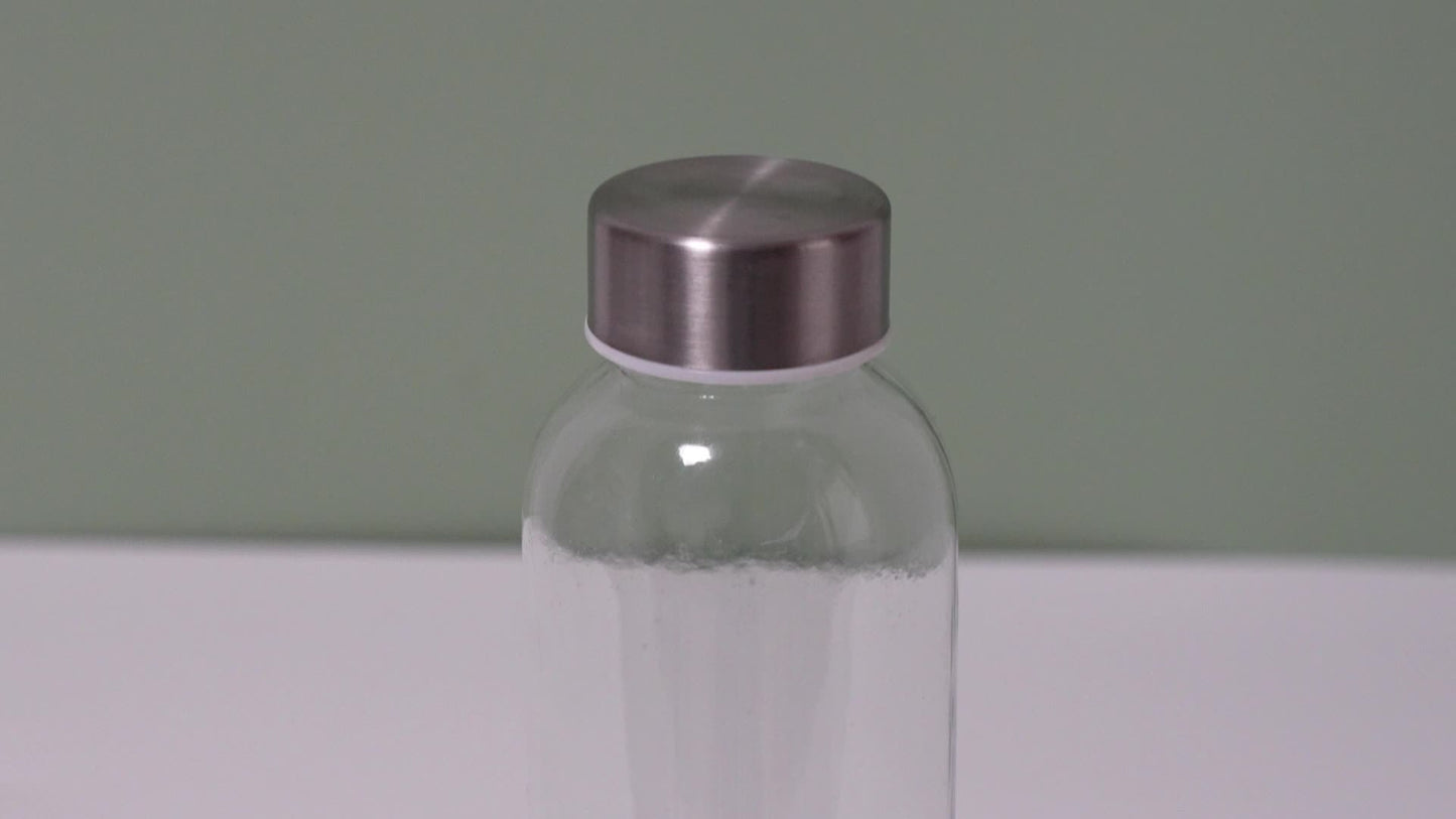 18 Oz Glass Water Bottles (With Lids), Juice Bottles, Clear Glass Juice Bottles for Juicing, Reusable Glass Juicer Bottles, with Stainless Steel Lids, BPA Free, Leak-Proof, Set of 10