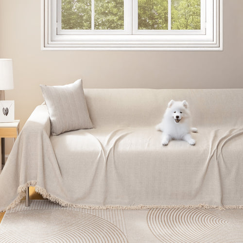 Extra-Large Sofa Cover Measuring 134 by 102 Inches, Designed to Be Pet-Friendly, Washable, And Made from Durable, Breathable Fabric. This Modern Protector Is Scratch-Proof And Easy to Clean, Making It a Budget-Friendly Option for Your Living Room