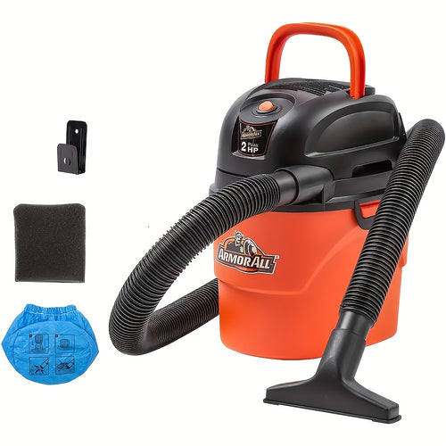 1.5-Gallon 2 Peak HP Portable Wet/ Dry Vacuum Cleaner Shop Vac, Easily Converts to Blower, Ideal for Car Interiors