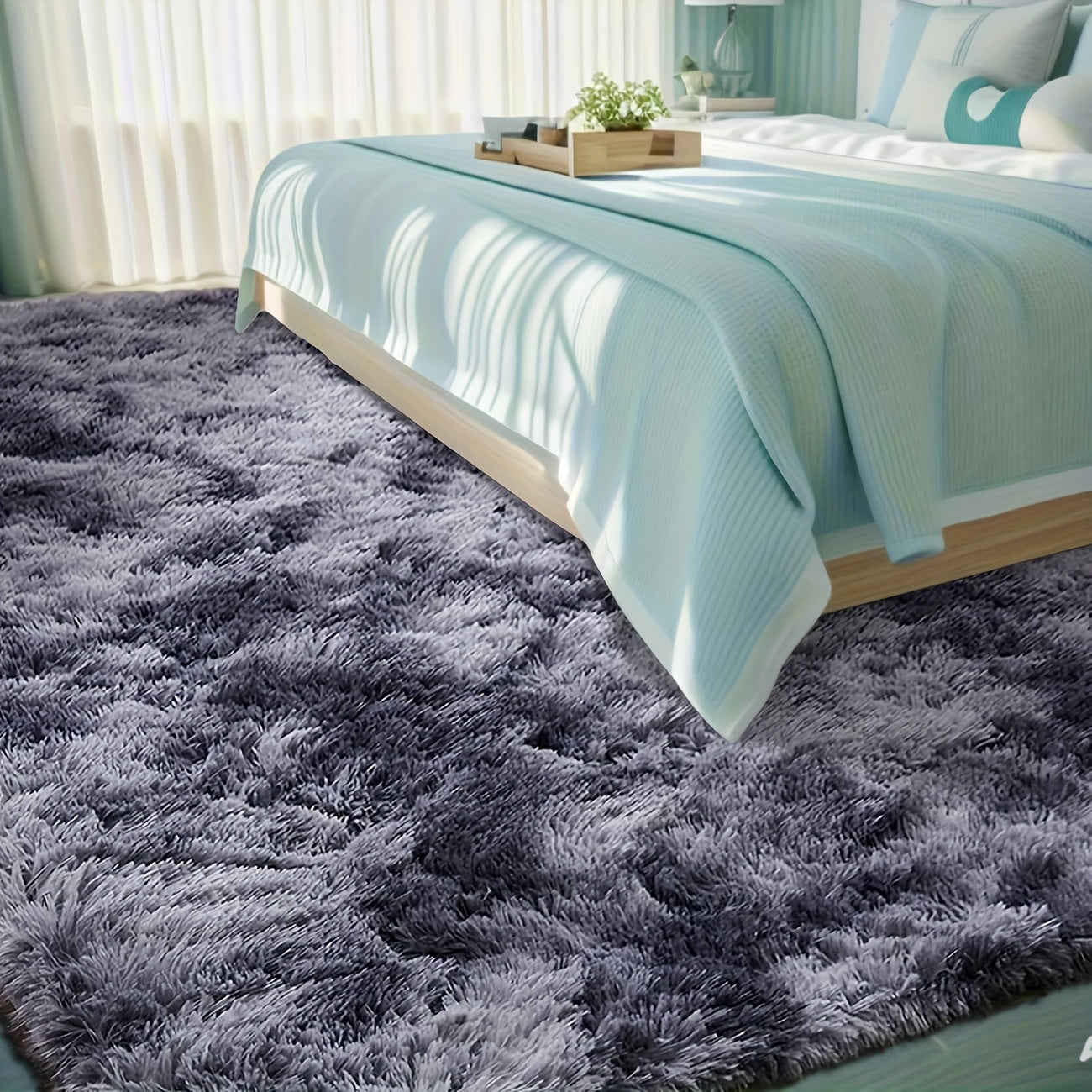 Fluffy Area Rug Large Soft Shag Carpet for Living Room Bedroom – Non-Slip Ultra Thick Plush Floor Mat, Multiple Sizes & Colors, Home Decor